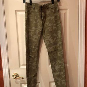 Zara Camo Denim Jeans